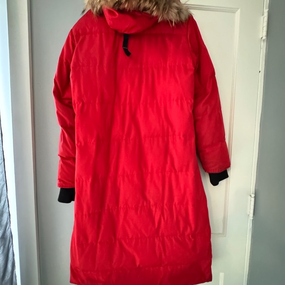 Canada Goose 3035L Mystique Red size XS woman Long parka with fur - Picture 4 of 16